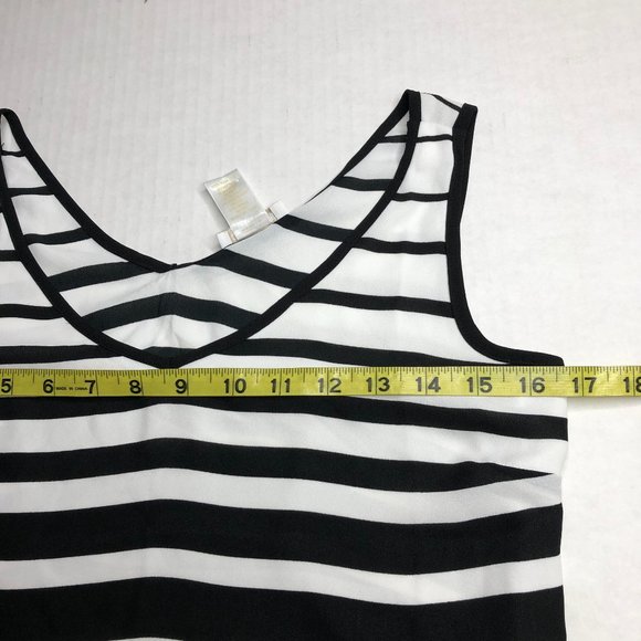 Cache Stripe Knit Sleeveless Sweater Top BF - Picture 5 of 6